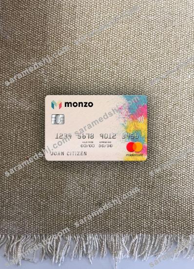 United Kingdom Monzo bank mastercard photolook front